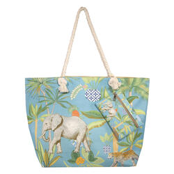 SAC DE PLAGE IMPRIMÉ AVEC PORTE-MONNAIE SAFARI VINTAGE