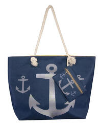 SAC DE PLAGE IMPRIMÉ AVEC GRAND SAC À MAIN ANCRE