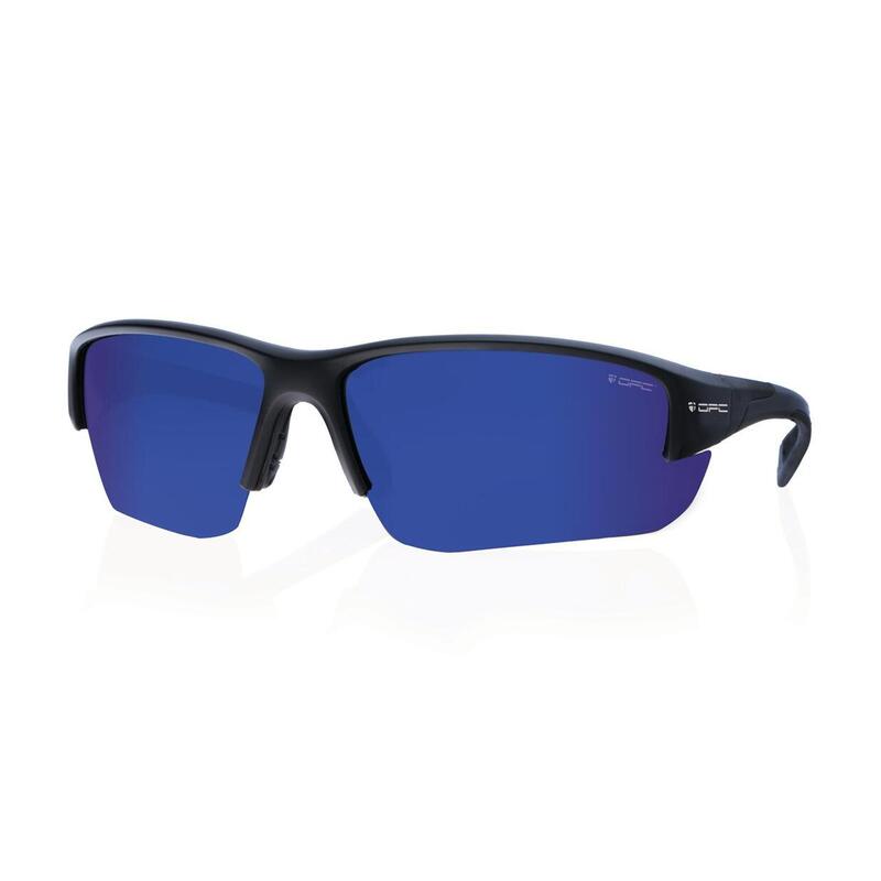 Okulary przeciwsłoneczne BIKE SAN SALVO Matt Black Blue REVO + ETUI