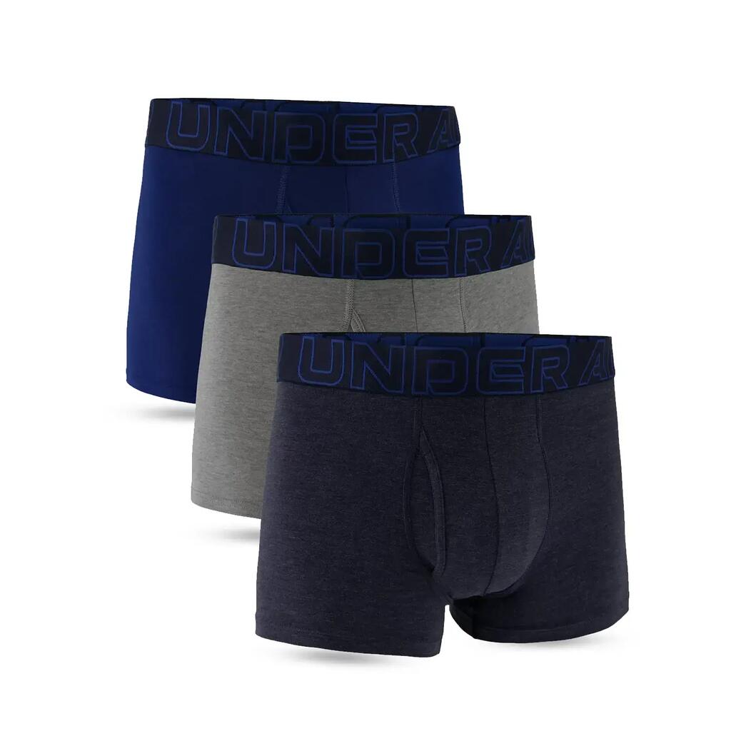 Boxer shorts Men Pack of 3 Figure hugging-UA PERFORMANCE COTTON - SOLID 3 IN 3PK