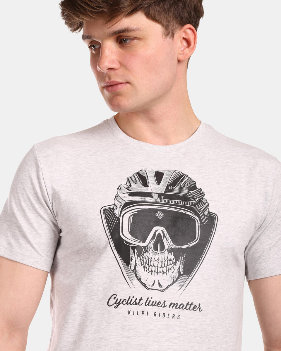 Camiseta de algodón VIBE-M hombre KILPI Gris claro 3/4