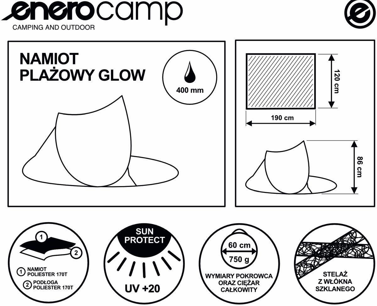 Namiot plażowy Enero Camp 190x120x86 cm 6/6