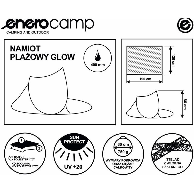 Namiot plażowy Enero Camp 190x120x86 cm