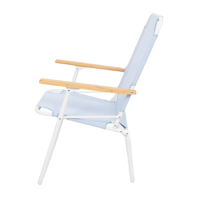 Chaise de camping Mosset M Jardin pliante Pliable Alu Bois 100kg