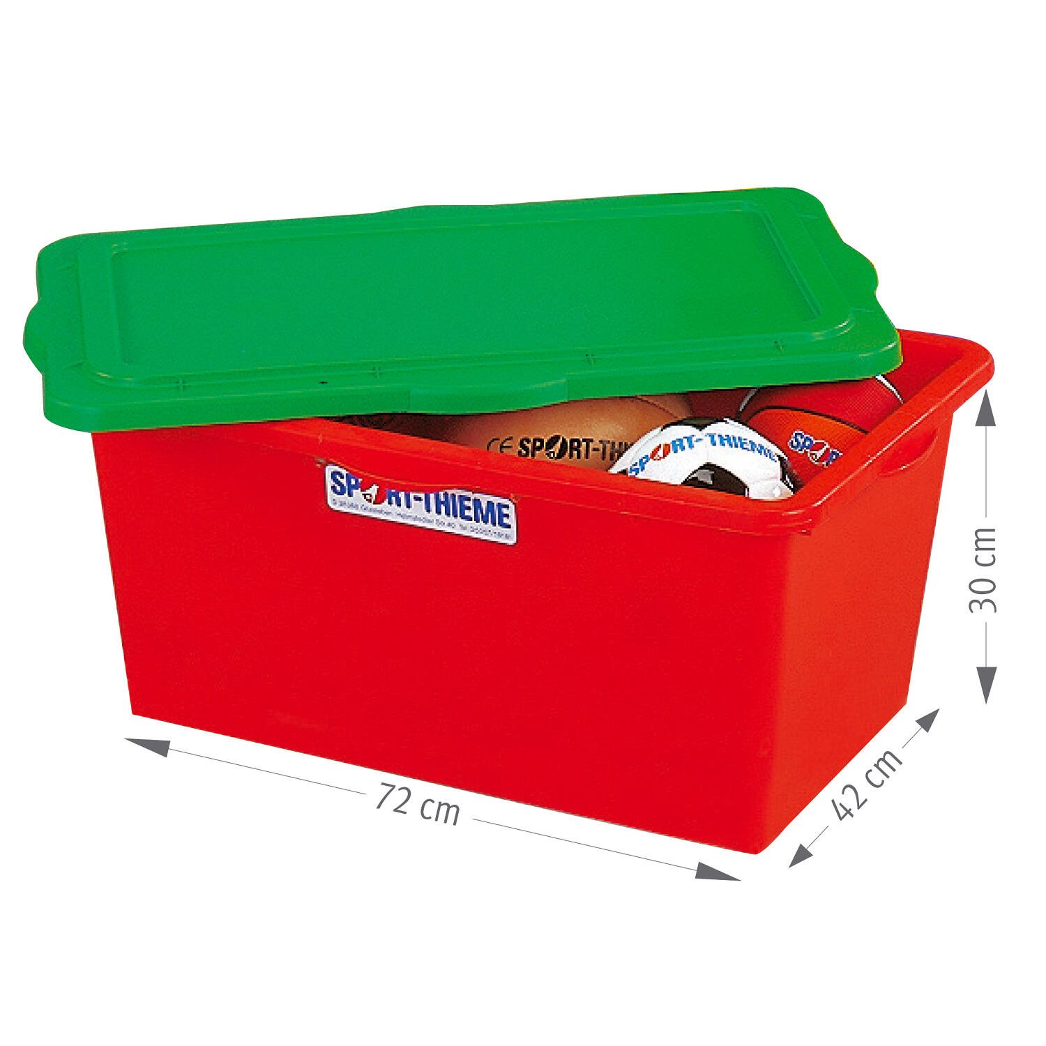Materialbox 90 Liter Rot Leichtathletik Unisex Rot 2/4