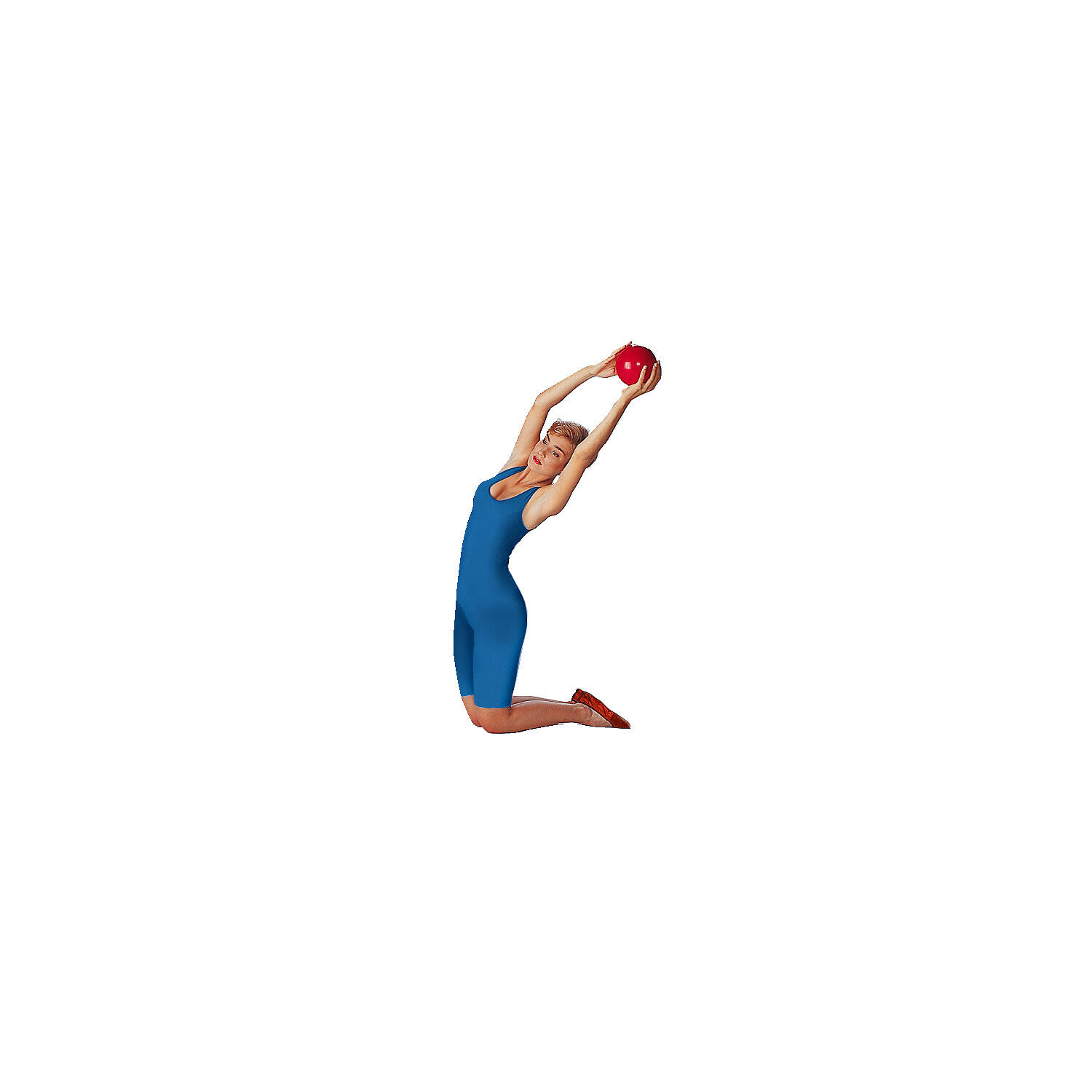 Gymnastikball aus Gummi Gelb 16 cm Gymnastik Unisex Gelb 2/3