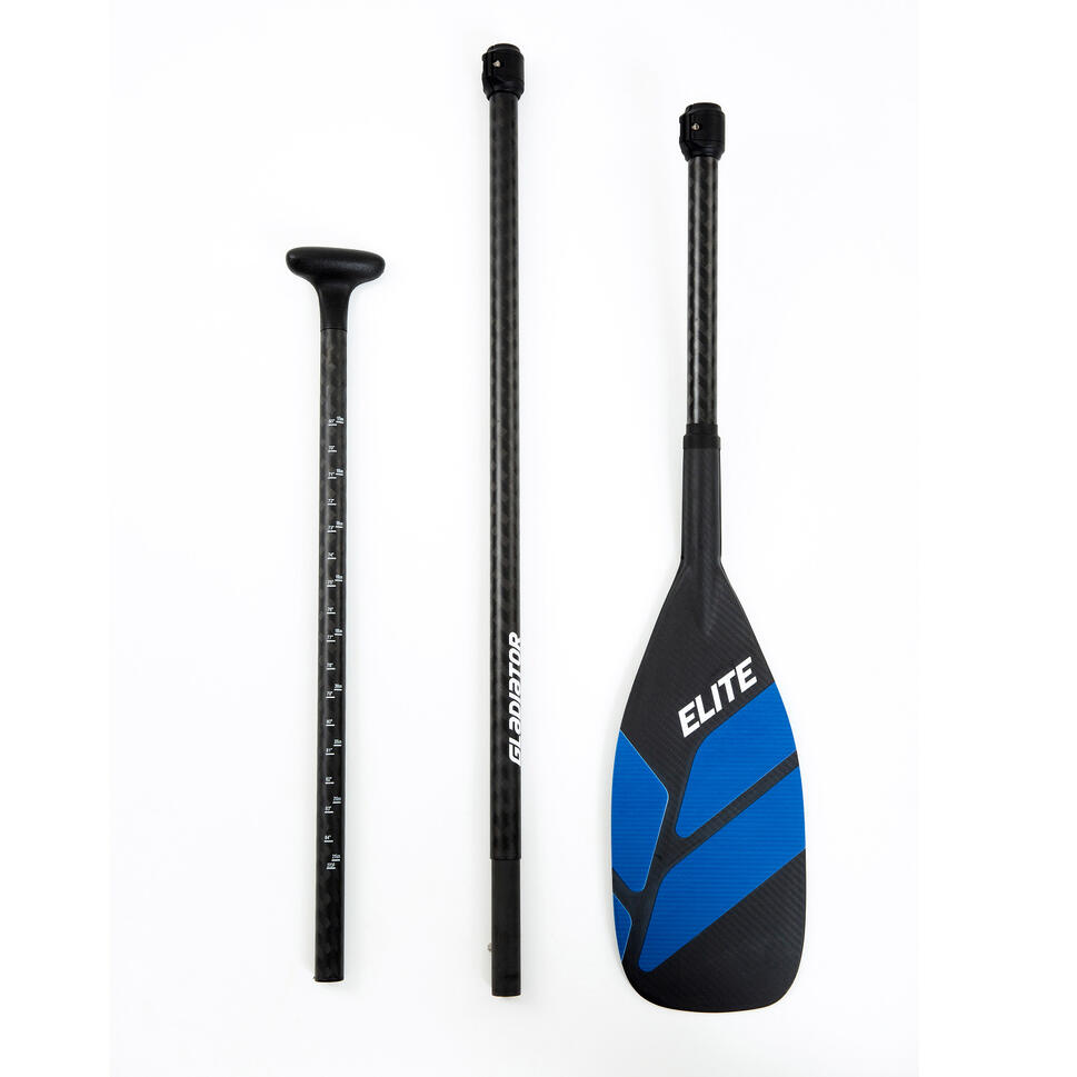Wiosło SUP Gladiator Elite Full Carbon Blue 3-częściowe