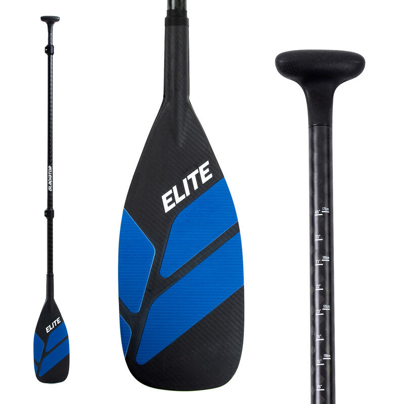 Wiosło SUP Gladiator Elite Full Carbon Blue 3-częściowe