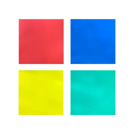 Bodenmarkierungs-Set Quadrat Leichtathletik Unisex Gelb, Grün, Rot, Blau