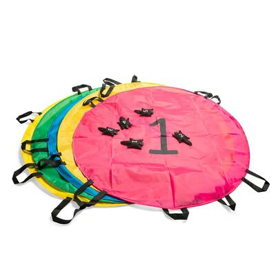 Parachutespel - 5 parachutes - buitenspel voor kinderen - buitenspeelgoed