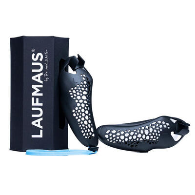 Lauftrainer by Dr. med. Schüler Schwarz mit hellblauem Band Large