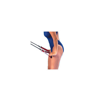 StrechCordz Zugseil mit Handschlaufe. Blau. Zugstärke 6.3–15.4 kg