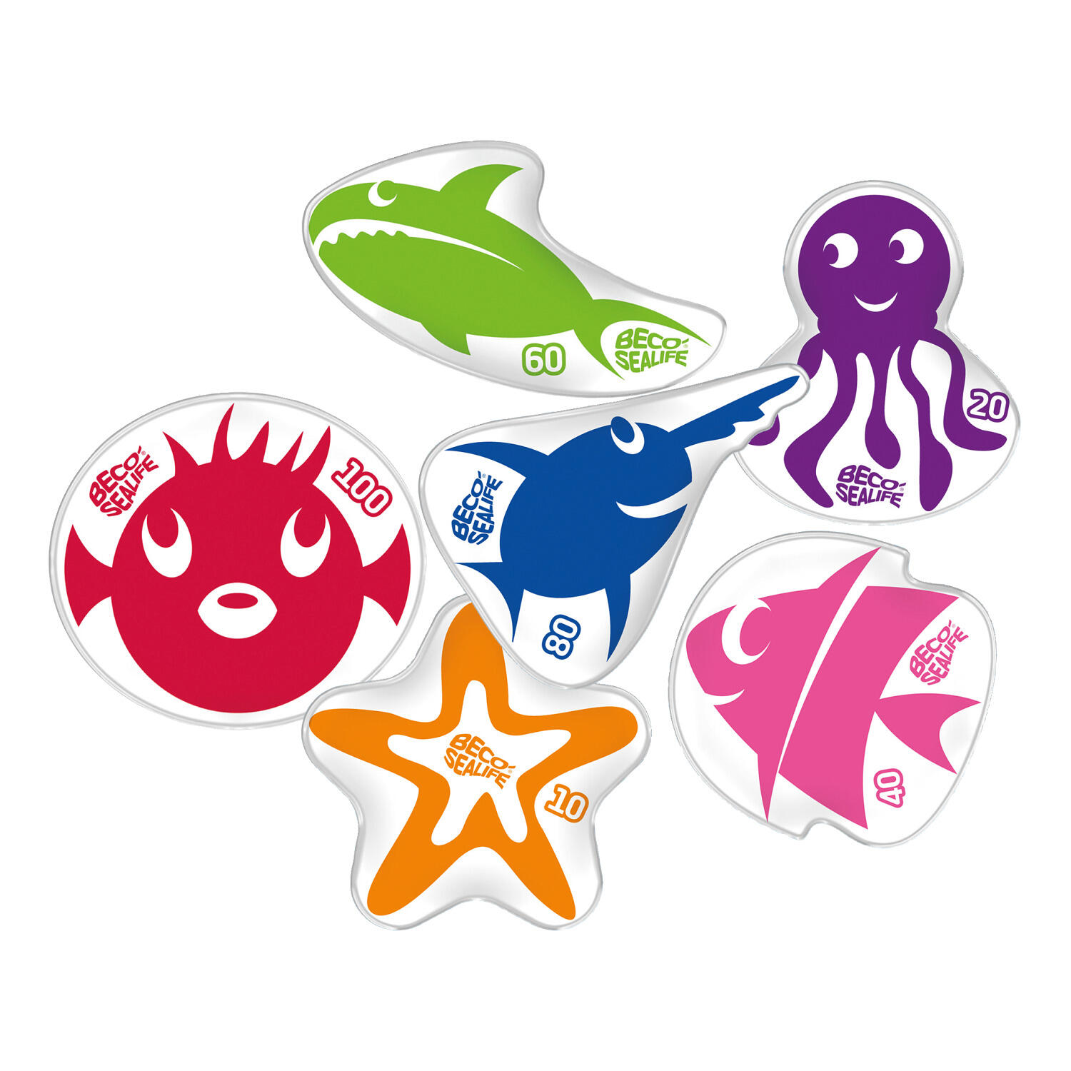 Jouet de bain Animaux plongeurs enfant BECO (x6) 1/2