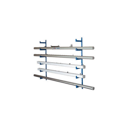 Console murale pour les poteaux de barre fixe et de volley-ball 6 rayonnages
