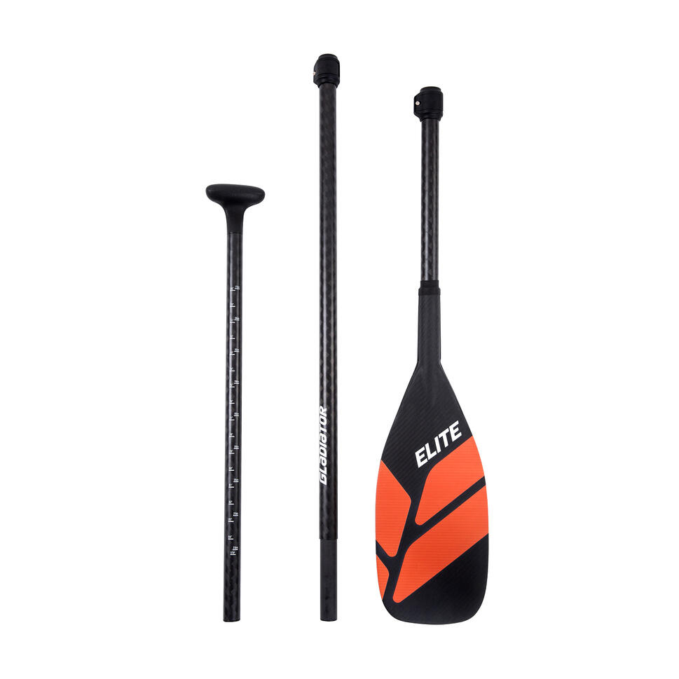 Wiosło SUP Gladiator Elite Full Carbon Red 3-częściowe