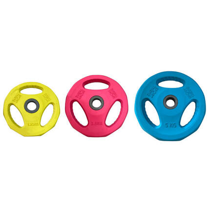 Hantelscheibe Gummi für Pumpset 10 kg Gewichtheben Unisex Neongrün