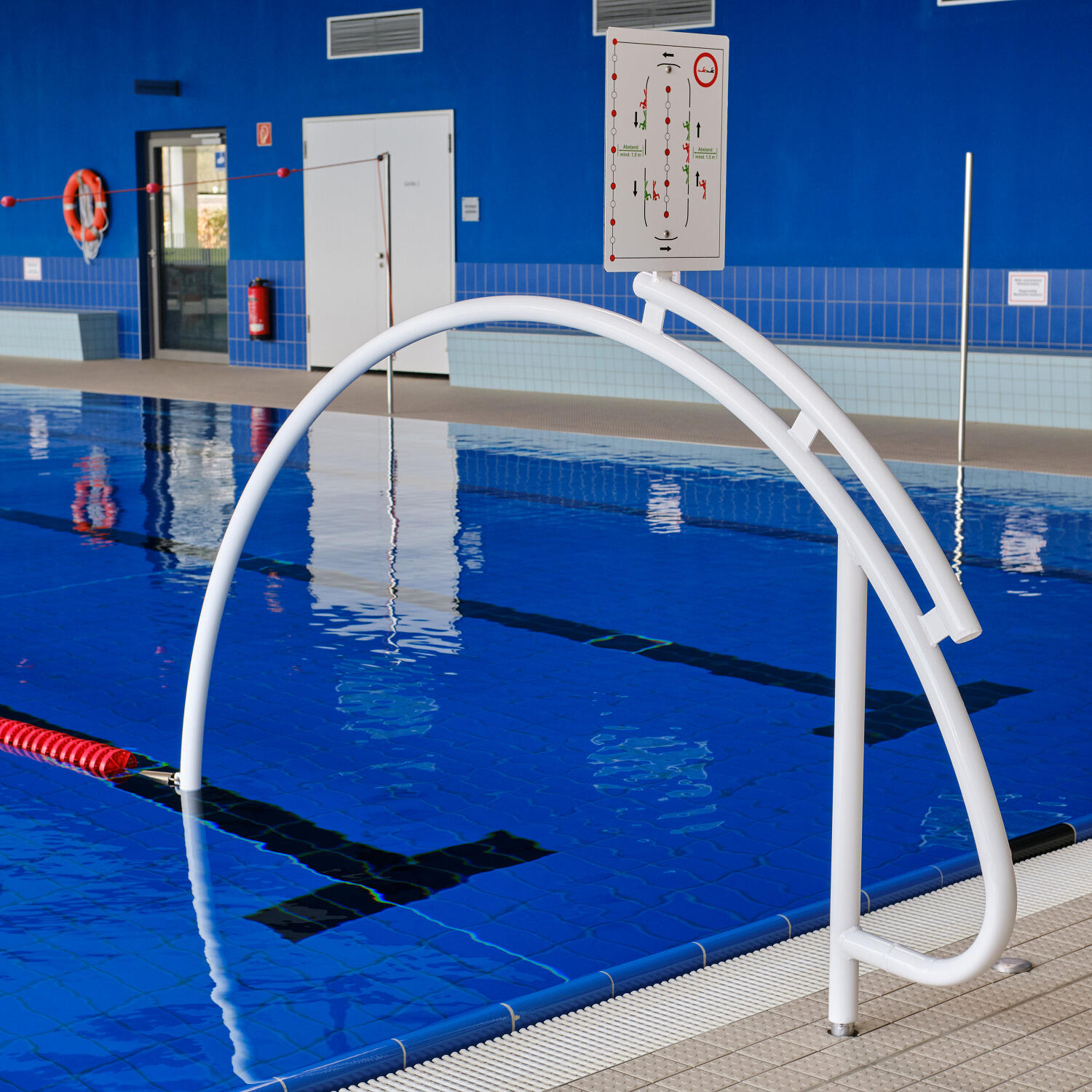 Sport-Thieme "Competition" swim lane, 25 m, With ø 50 sleeves