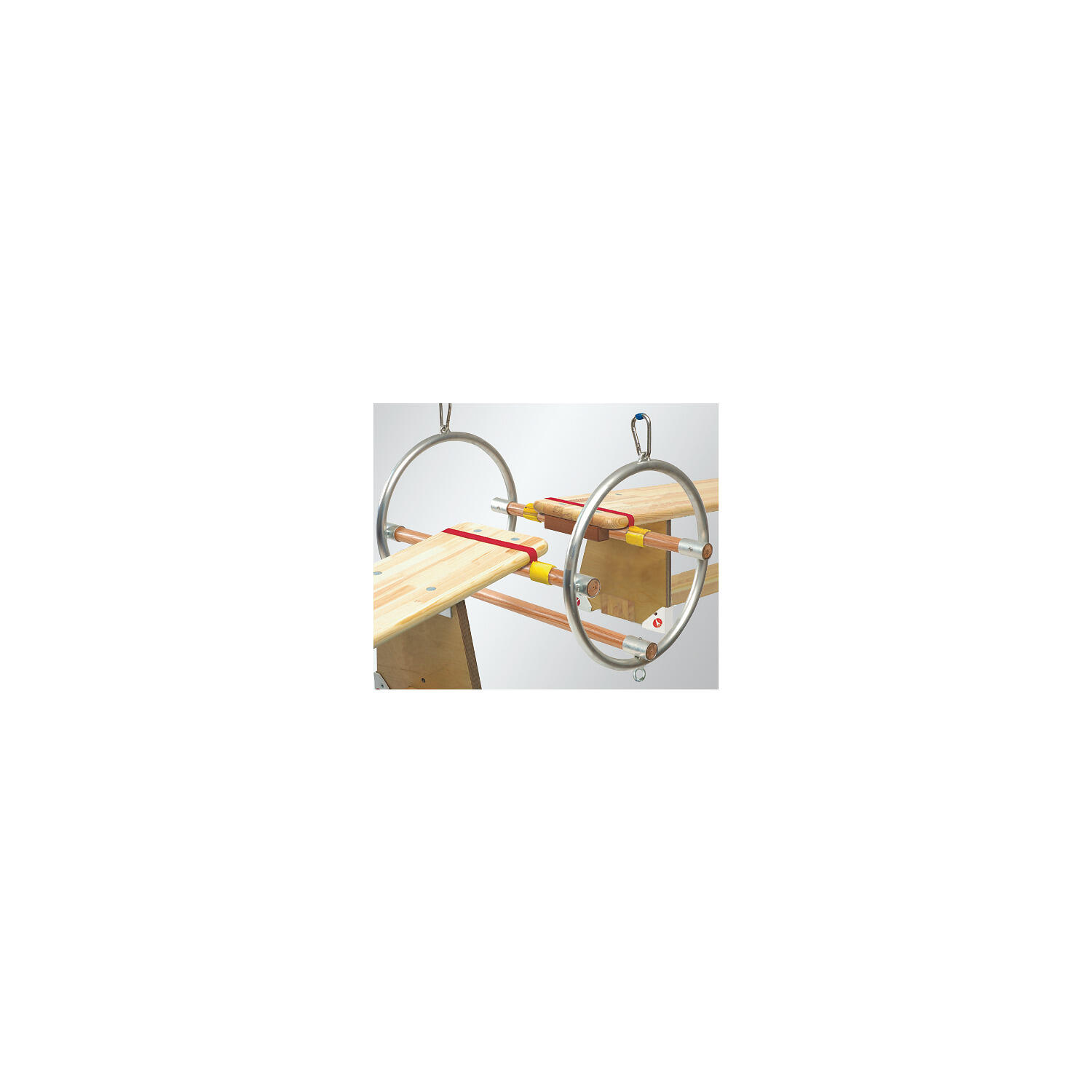 Tripez-Set Premium Fitnesstraining Unisex Holz-Natur, Silber 2/6