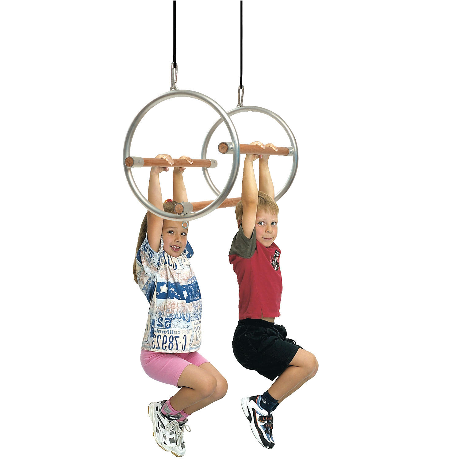 Tripez-Set Premium Fitnesstraining Unisex Holz-Natur, Silber 3/6