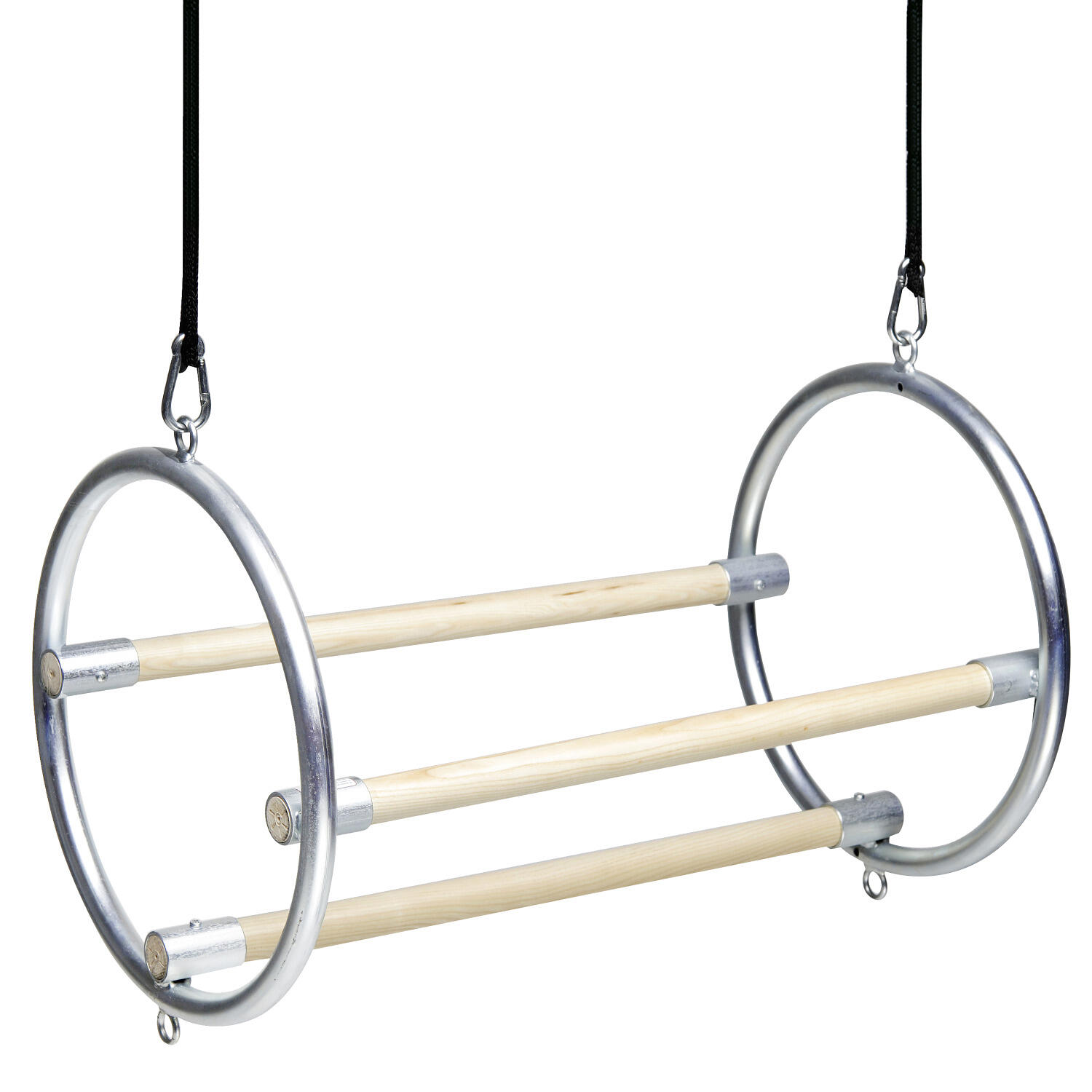 Tripez-Set Premium Fitnesstraining Unisex Holz-Natur, Silber 1/6