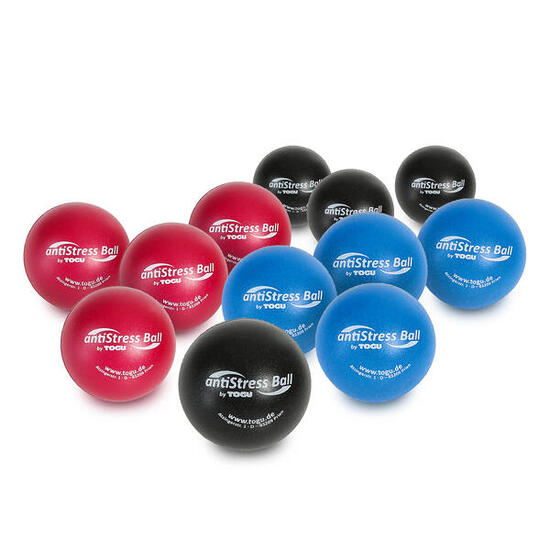 Greifbälle-Set Anti-Stressbälle Boxen Unisex Anthrazit, Blau, Rot