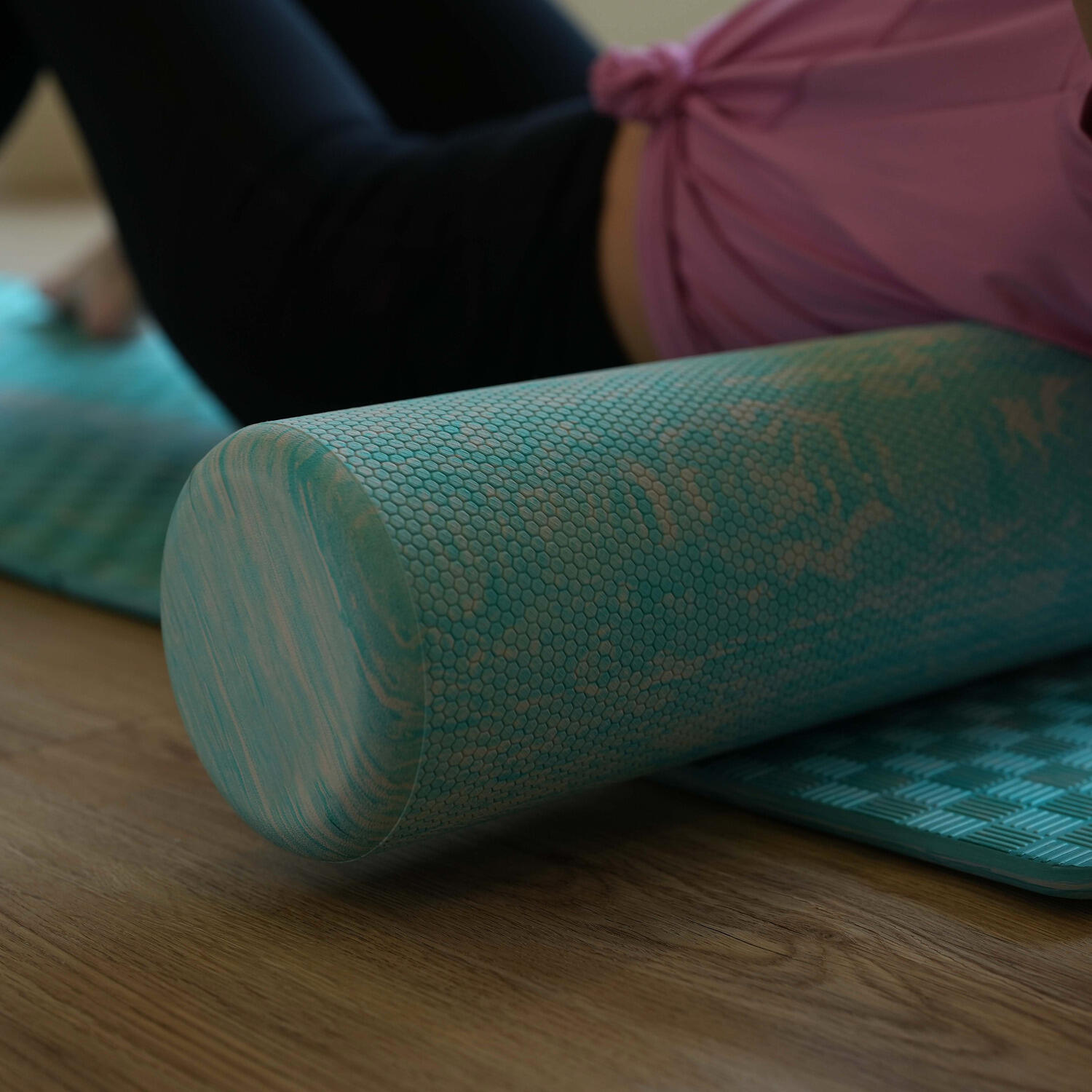 Pilates Roller Recycle Pilates Unisex Grün-Grau marmoriert 3/3