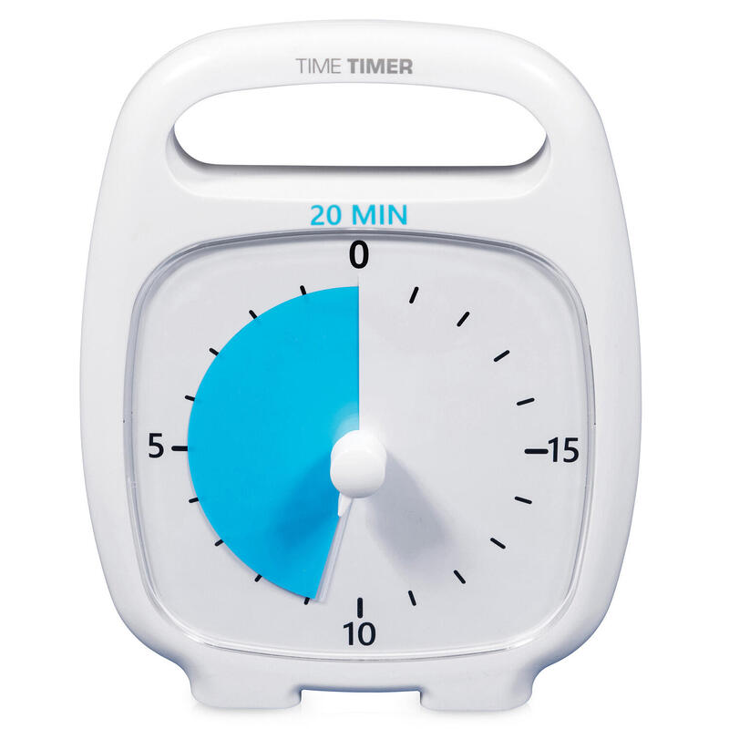 Time Timer Minuteur « Plus », 20 min., Blanc