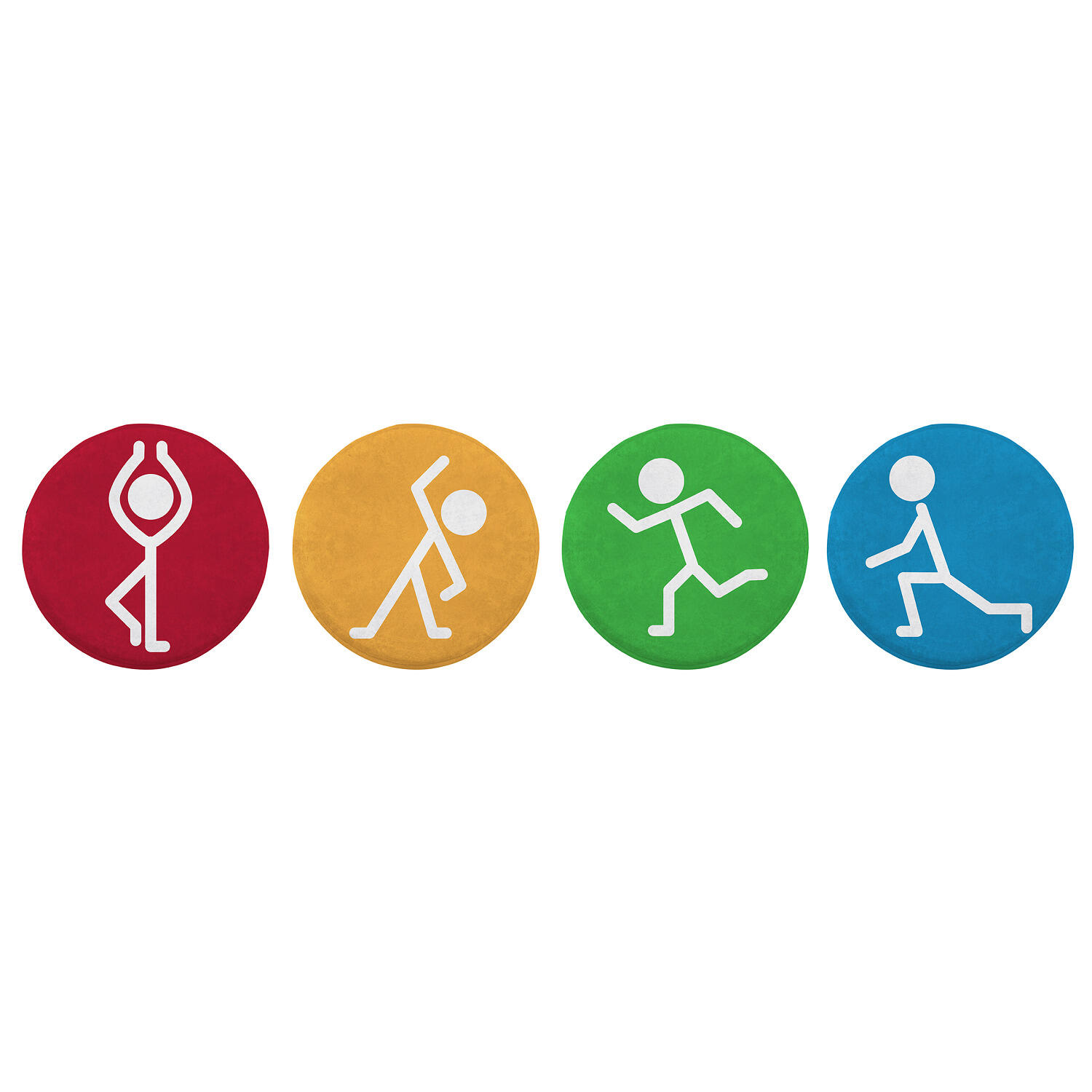 Bodenmarkierungs-Set Activity Spots Leichtathletik Unisex Grün, Rot, Blau 2/5