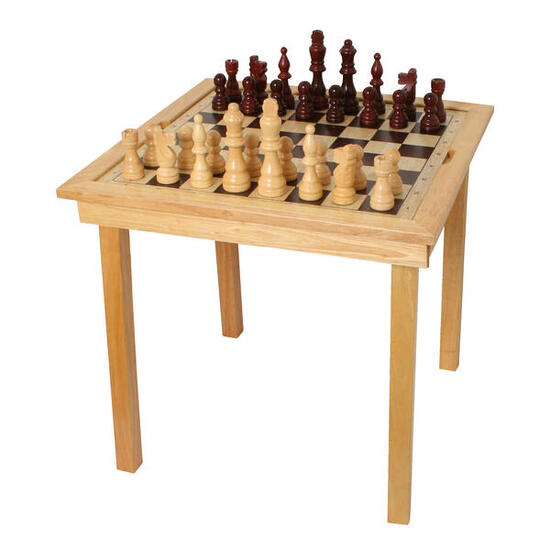 Spieltisch Schach, Dame & Ludo Schulsport Unisex