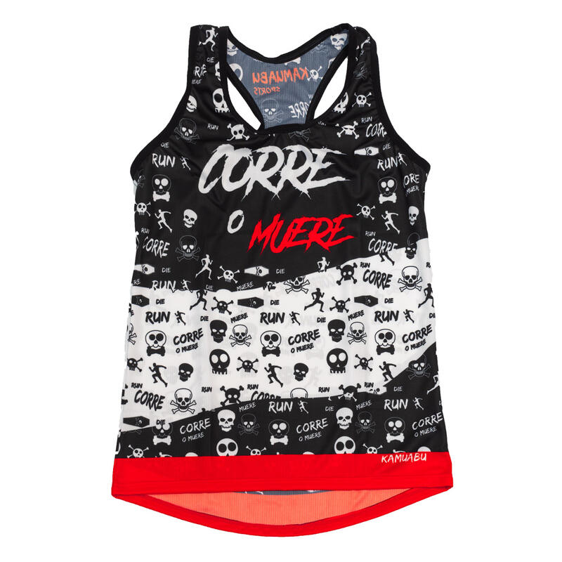 T-shirt running TRANTES #CORREOMUERE Nera- DONNA (taglie XS-S-M-L-XL)