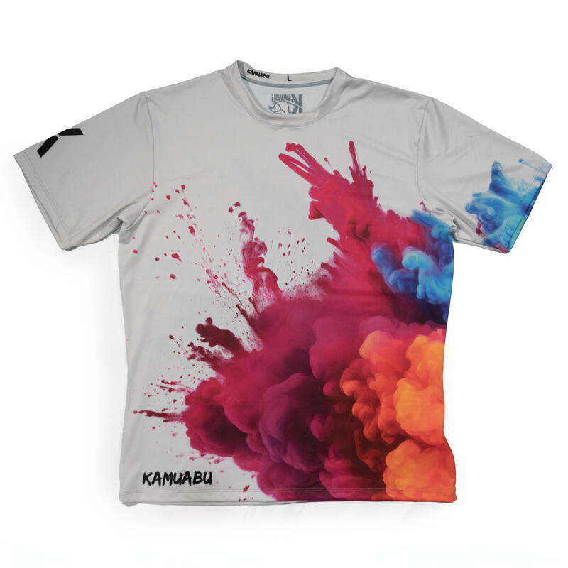 T-shirt running MANICA CORTA #PINTURA Ghost White - DONNA (taglie XS-S-M-L-XL)