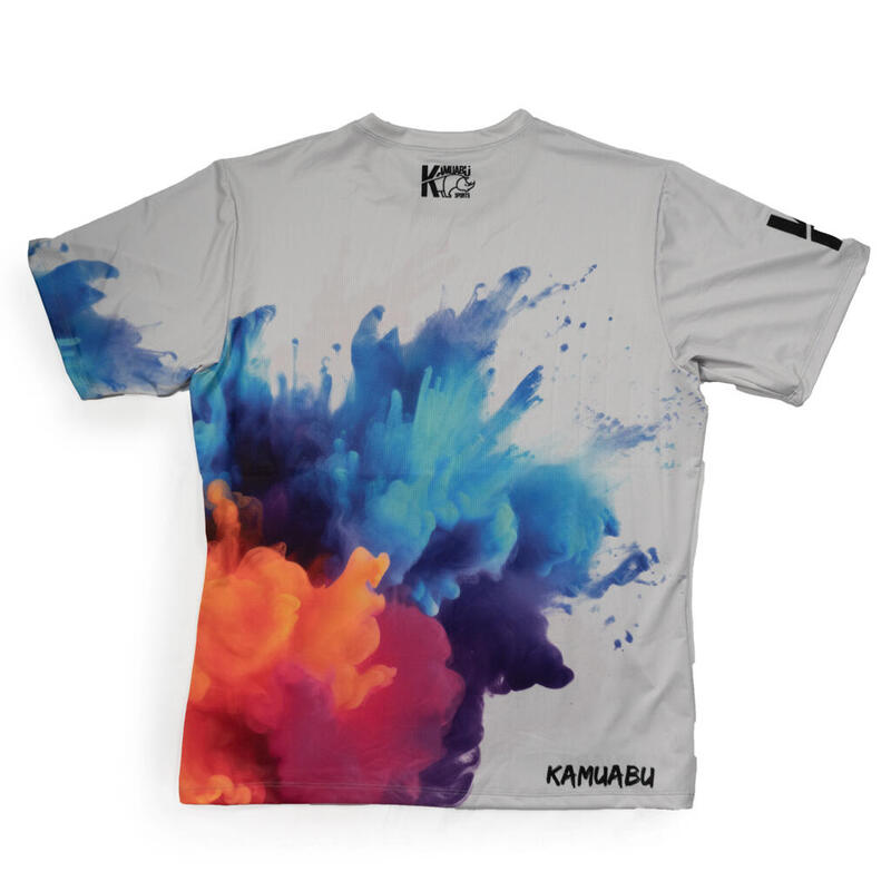 T-shirt running MANICA CORTA #PINTURA Ghost White - DONNA (taglie XS-S-M-L-XL)