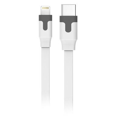 muvit cable Tipo C 2.0 a Lightning MFI 3A 0,2m blanco