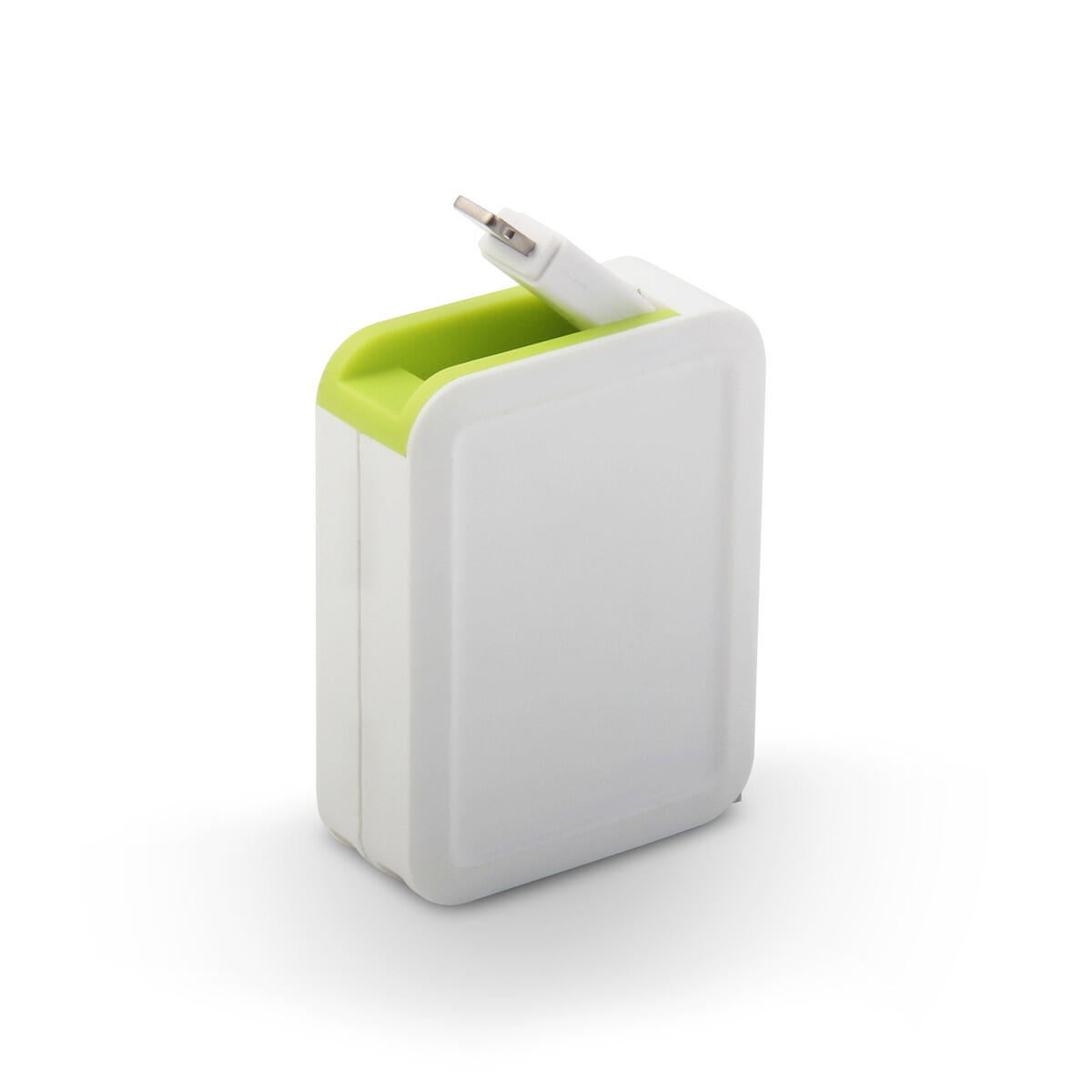 muvit cable USB-Lightning MFI 2.4A retráctil hasta 0.8m blanco/verde 3/3