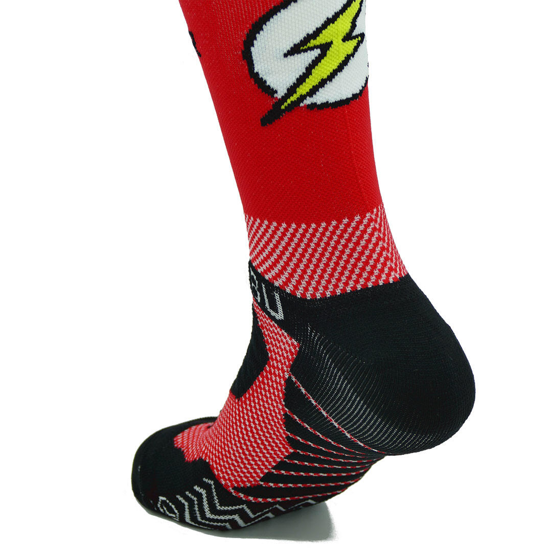 Calzini da corsa #SUPERHERO 2 THREAD SHAFT rosso - UNISEX 36-41 e 42-46 4/6