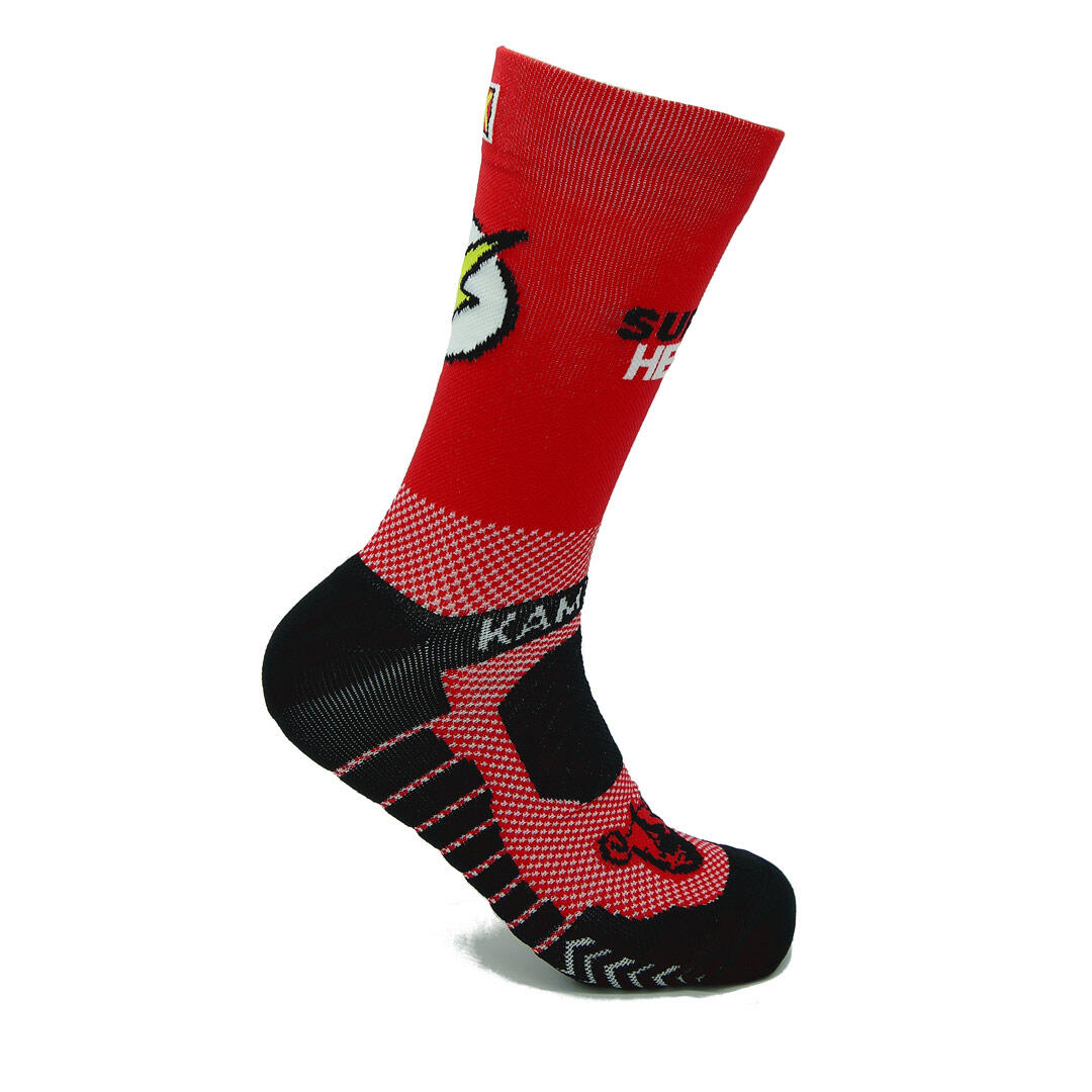 Calzini da corsa #SUPERHERO 2 THREAD SHAFT rosso - UNISEX 36-41 e 42-46 2/6