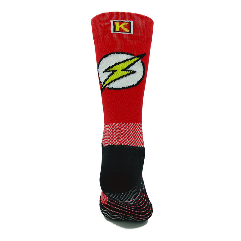 Chaussettes de course #SUPERHERO 2 THREAD SHAFT rouge - UNISEXE (36-41 et 42-46)