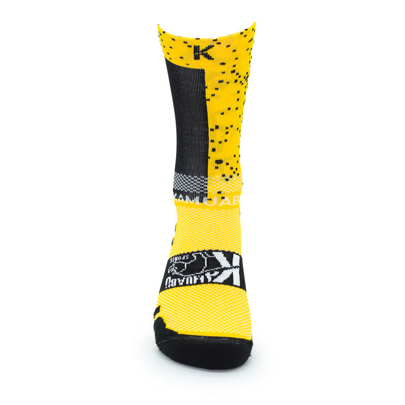 SHAFT 2 THREADS Chaussettes de course unisex jaune/noir 36-41/42-46