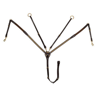 Leder-Halsband mit Messinggabel Supreme