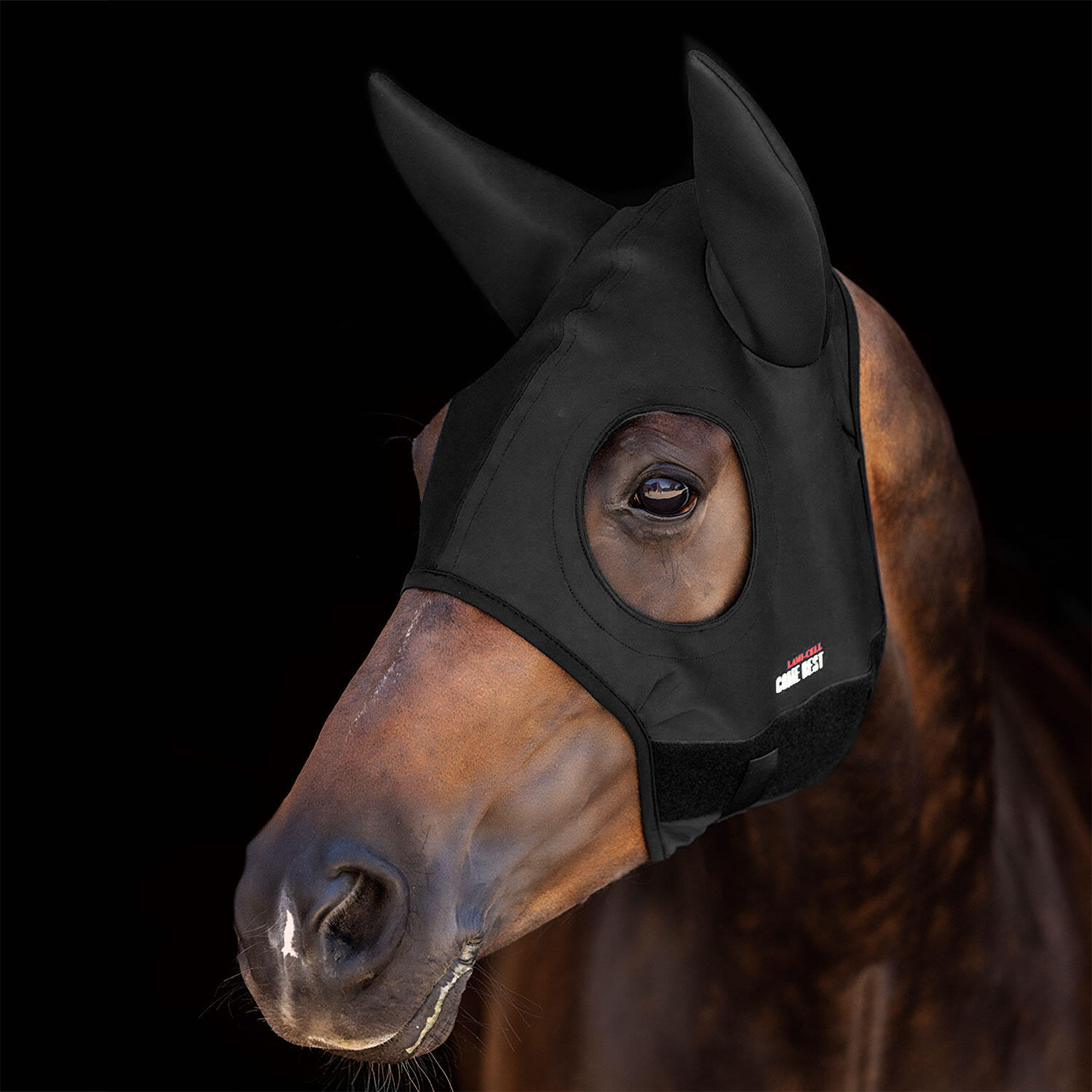 LAMI-CELL Come Best titanium paardenmasker met oren