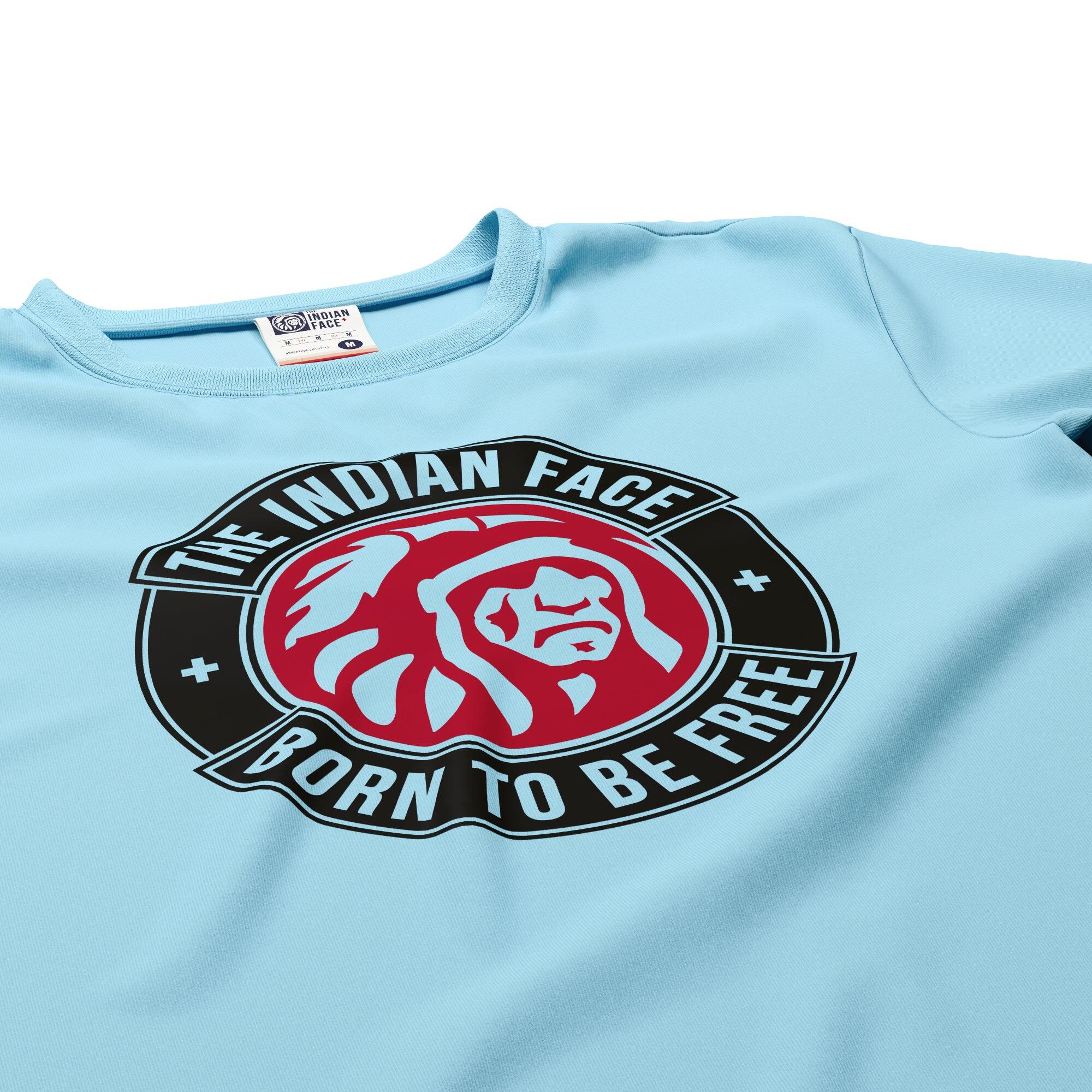Camiseta adulto y niño de Fitness The Indian Face Unisex Original Azul 4/5