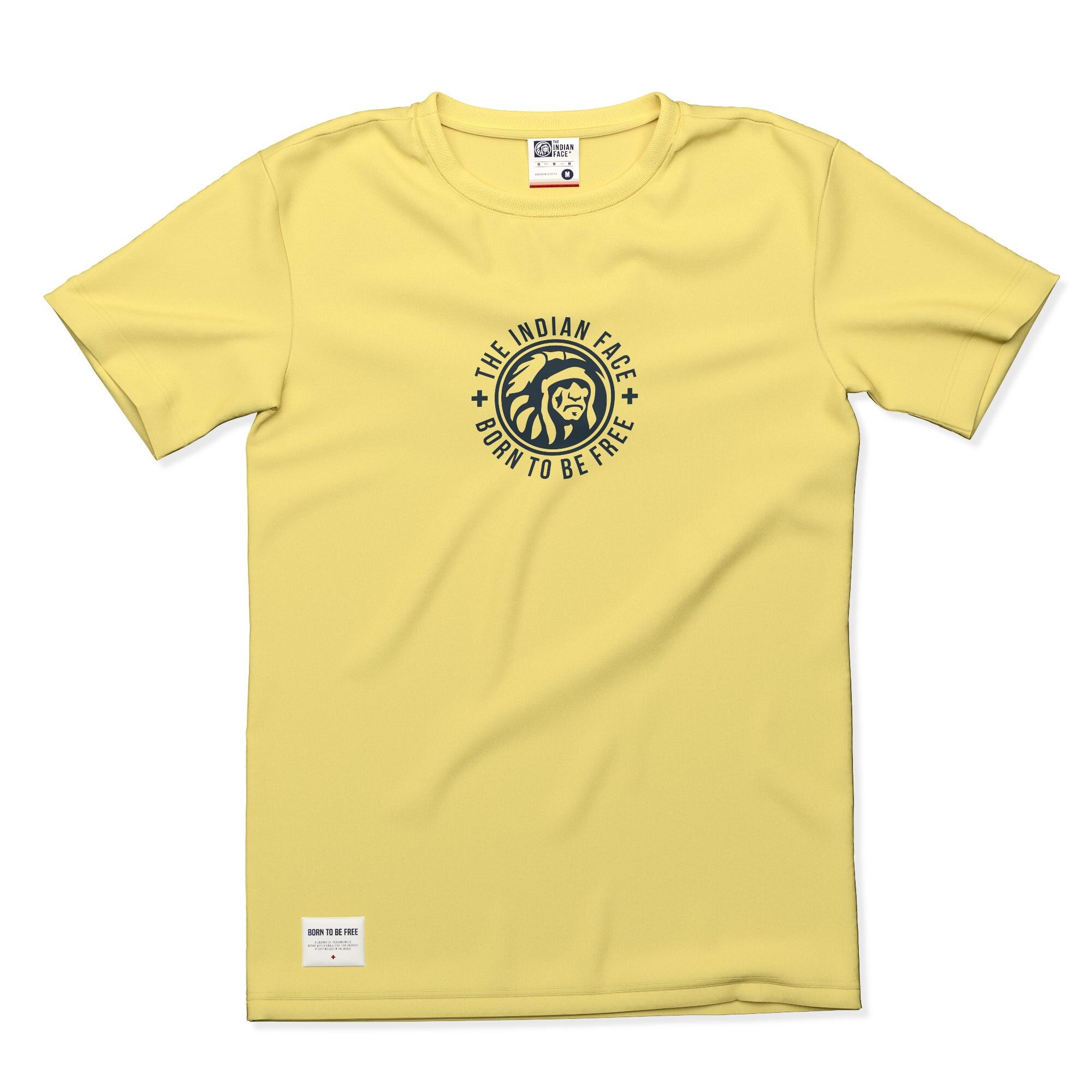 ULLER Camiseta adulto y niño de Fitness The Indian Face Unisex Spirit Amarilla