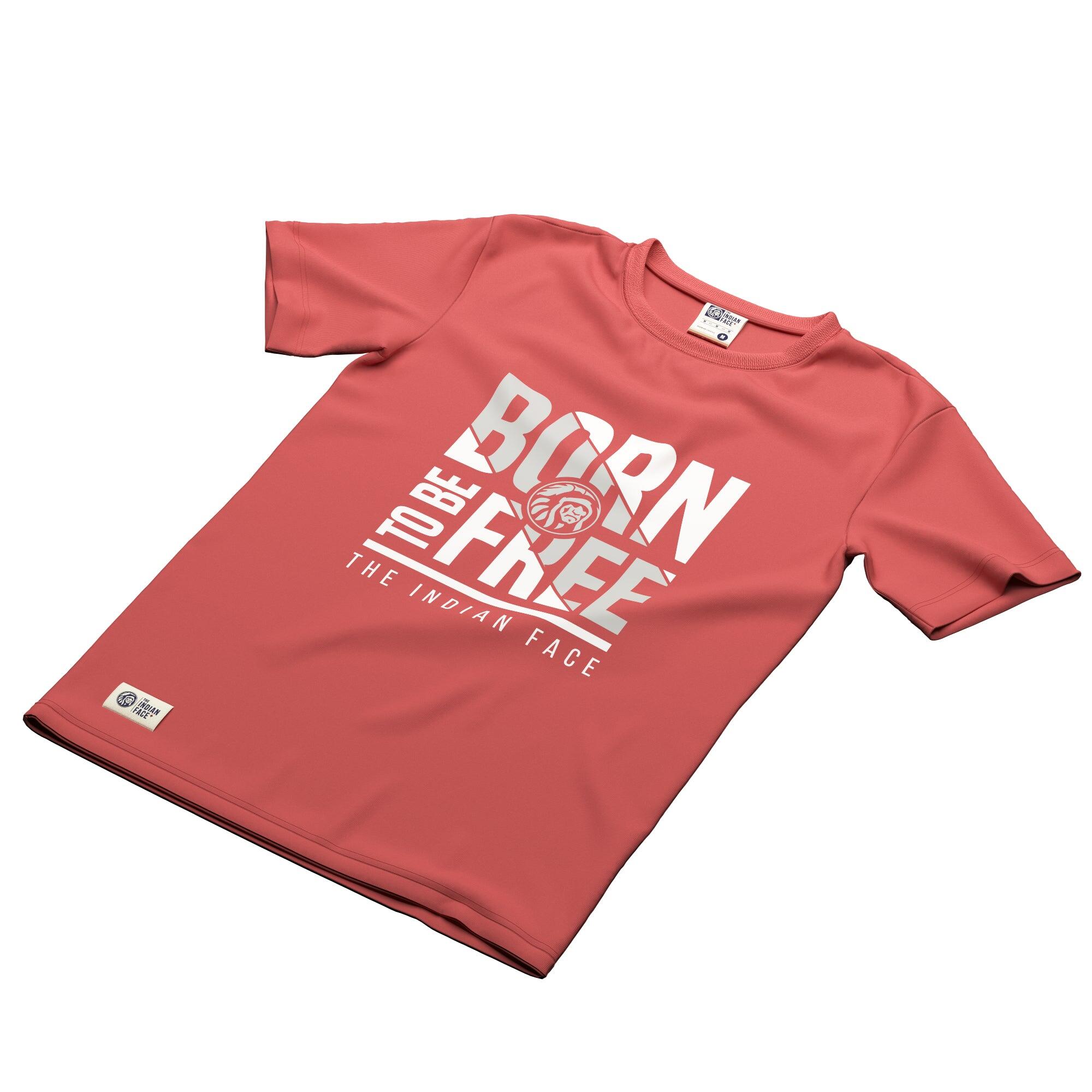 Camiseta adulto de Fitness The Indian Face Unisex Born to be Free Red 5/5