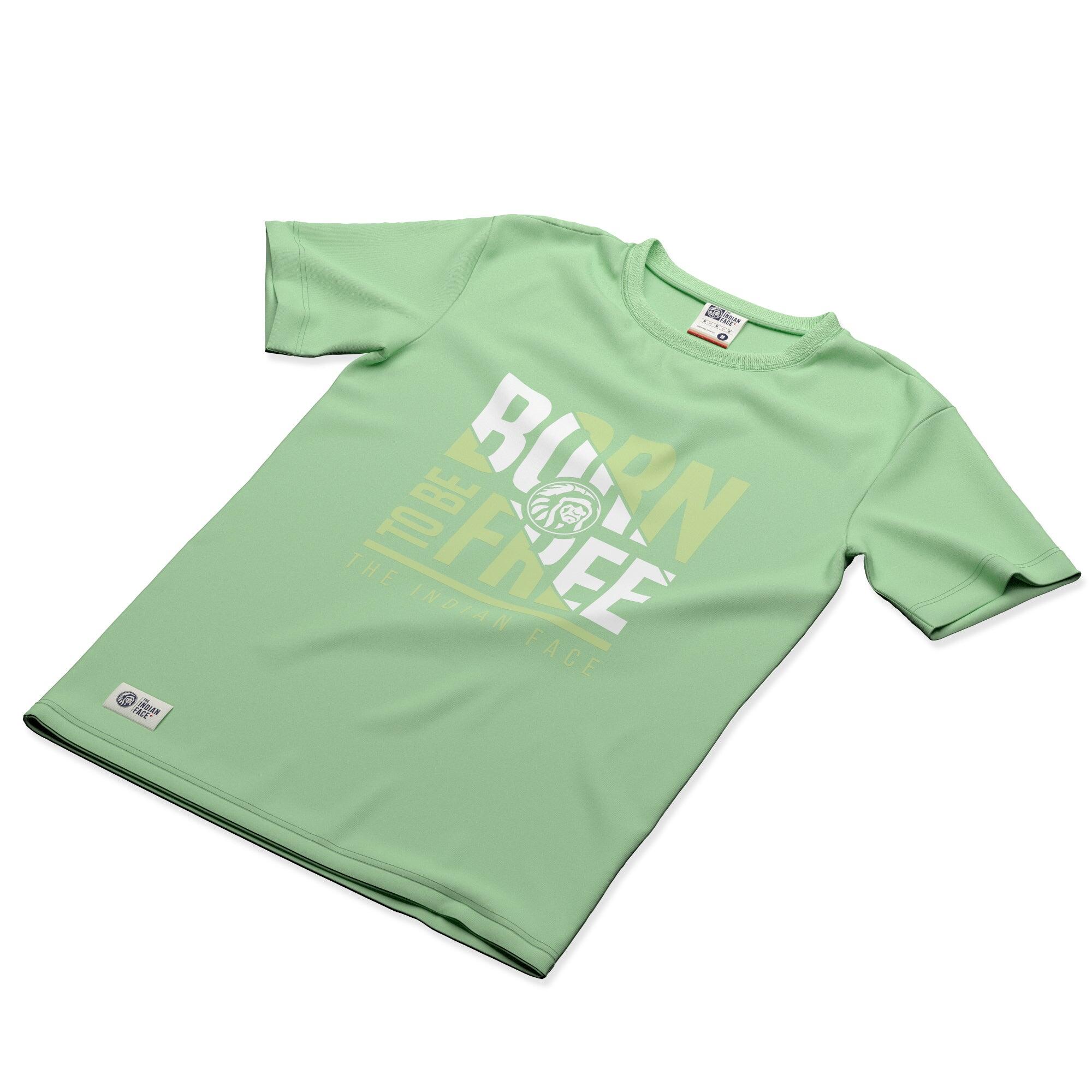 Camiseta adulto de Fitness The Indian Face Unisex Born to be Free Green 5/5