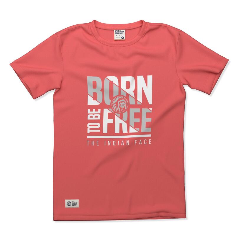 Camiseta adulto de Fitness The Indian Face Unisex Born to be Free Red