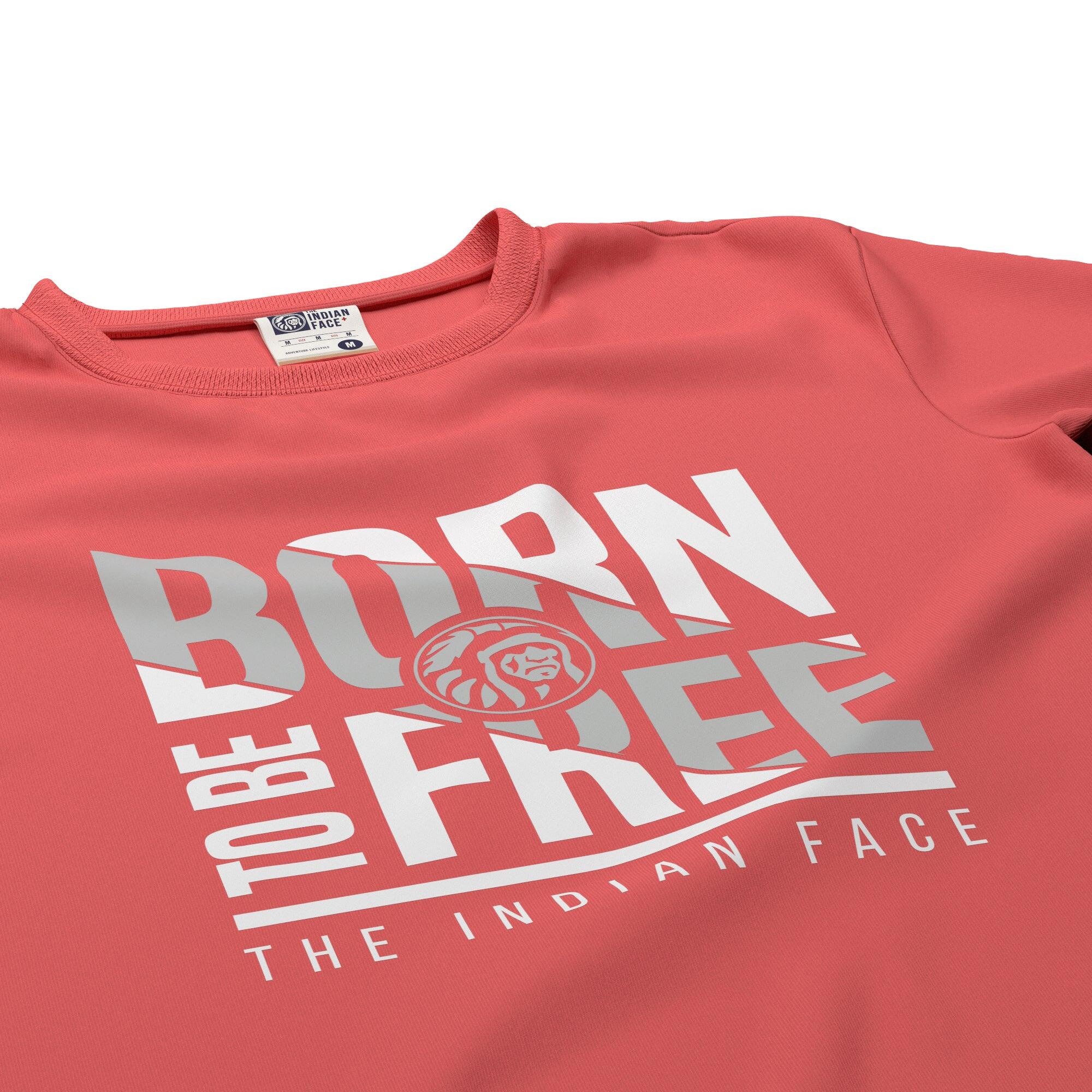 Camiseta adulto de Fitness The Indian Face Unisex Born to be Free Red 4/5