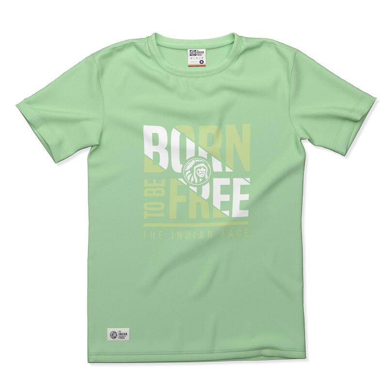 Camiseta adulto de Fitness The Indian Face Unisex Born to be Free Green