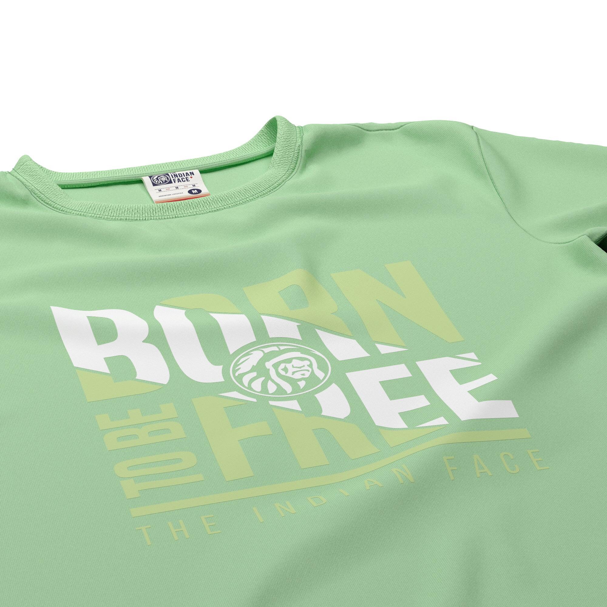 Camiseta adulto de Fitness The Indian Face Unisex Born to be Free Green 4/5