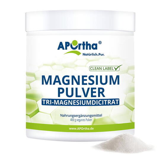 Tri-Magnesiumdicitrat Magnesium Pulver - 400 g veganes Pulver