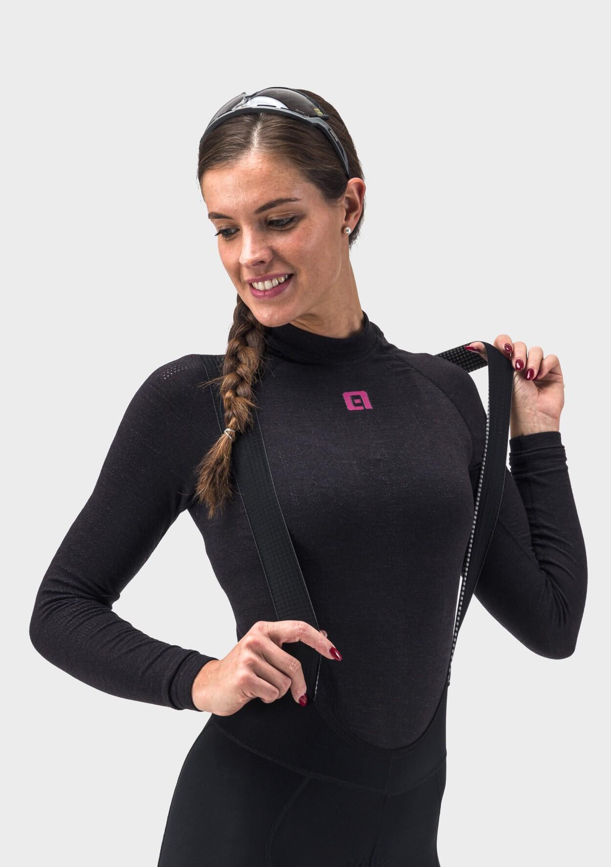 Koszulka termoaktywna damska Alé Cycling Seamless Wool 3/4